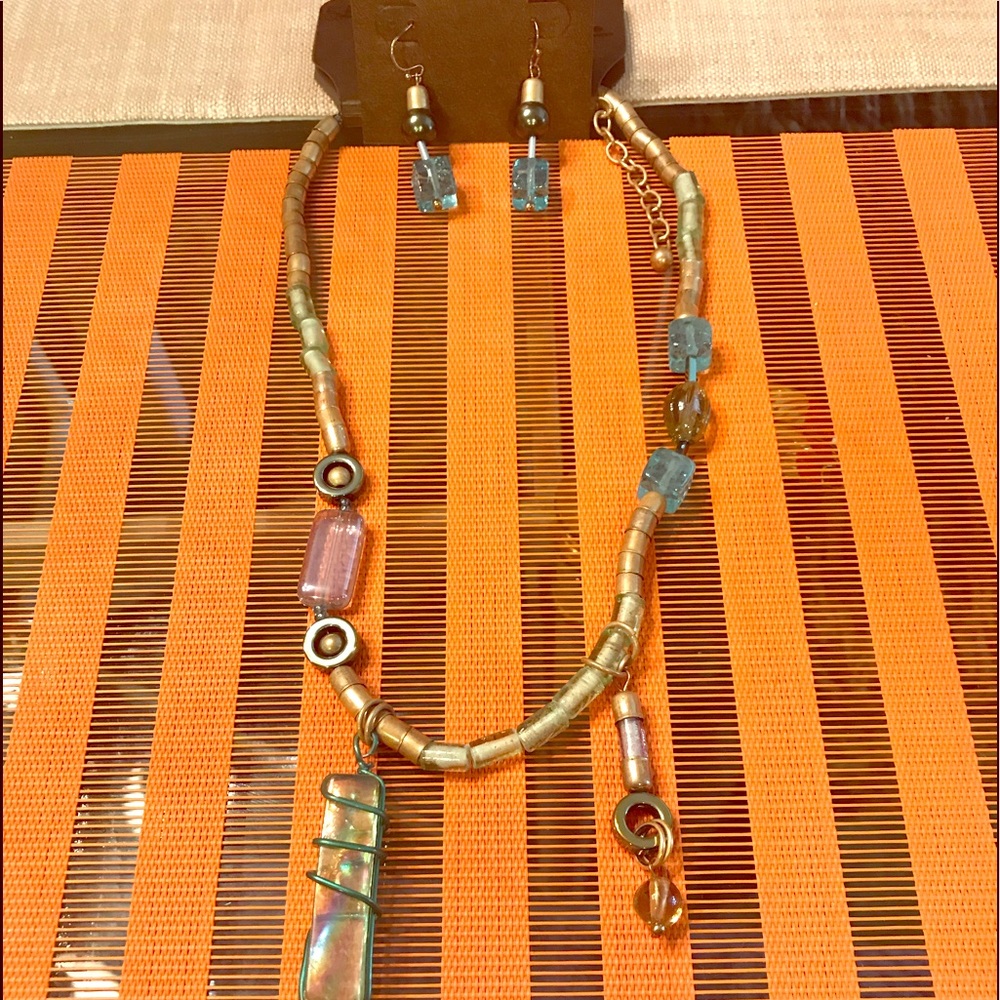 Treska Matching Necklace and Earring Set